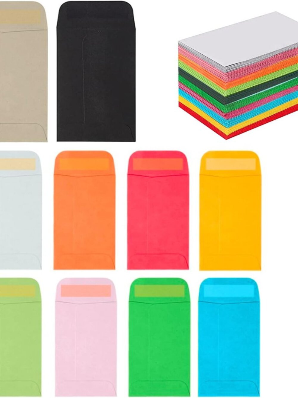 100 Pack Coin Envelopes, [2.25 x 3.5] Kraft Seed Envelopes Mini Parts Small Item